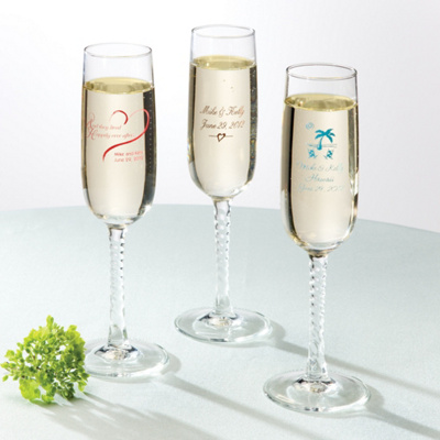 Personalized Toasting Flutes Wedding Favor