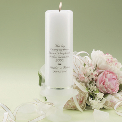 "I Marry My Friend" Candle