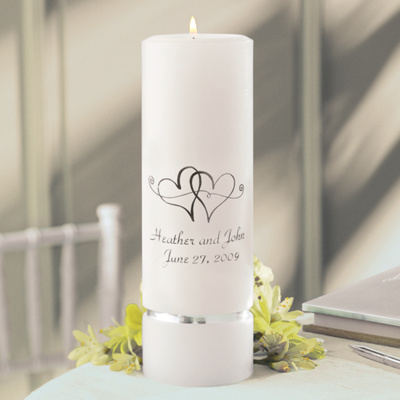 Twin Hearts Unity Candle