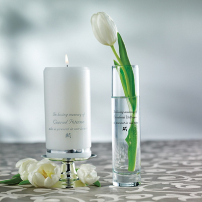 Gold Banding-Black Ink Wedding Memorial Candle