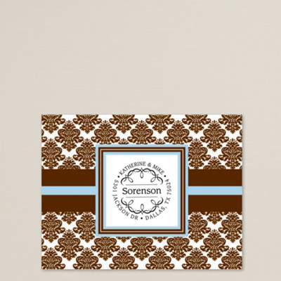 Square Flourish Note Card Set