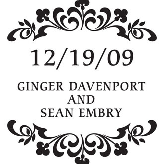 Floral Save-the-Date Personalized Stamp
