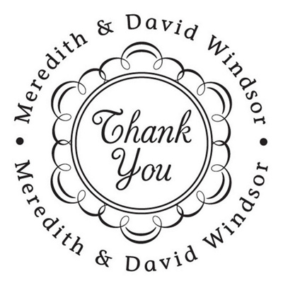 Elaborate Thank You Personalized Stamp