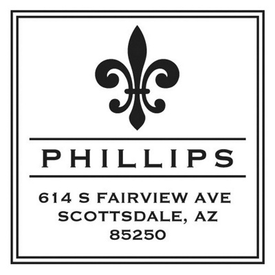 Classic Fleur-de-lis Return Address Personalized Stamp
