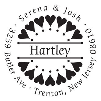 Classic Heart Return Address Personalized Stamp