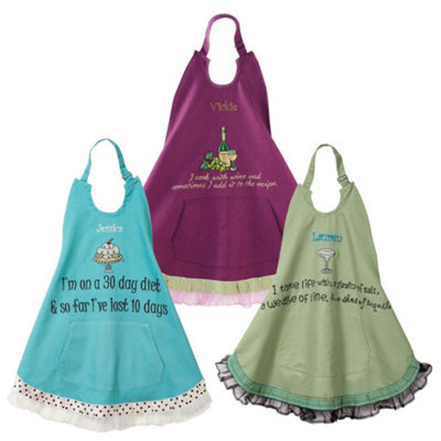 Good Gifts  Bridesmaids on Aprons With Attitude   Apron Wedding Favor
