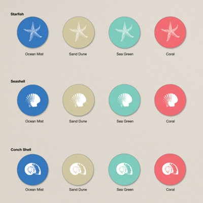 Seaside Splendor Round Labels