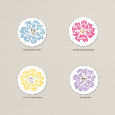 Moss Roses Round Labels