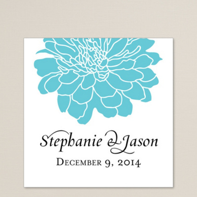 Passionate Peony Square Labels
