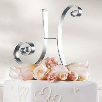 Metal Initial Wedding Cake