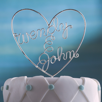 Heart shaped cake topper