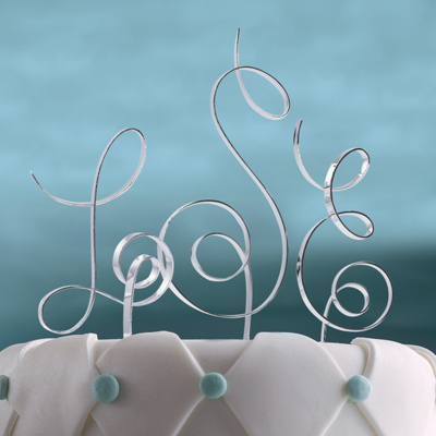 Script Monogram Cake Top