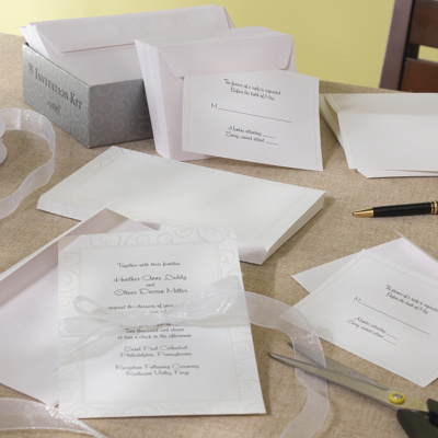 Pearl Trim White DIY Wedding Place Cards