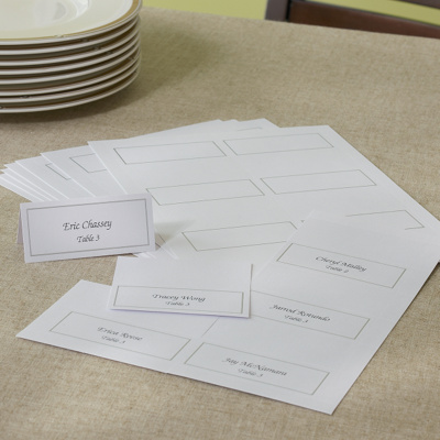 Platinum Trim White DIY Wedding Place Cards You May Also Like