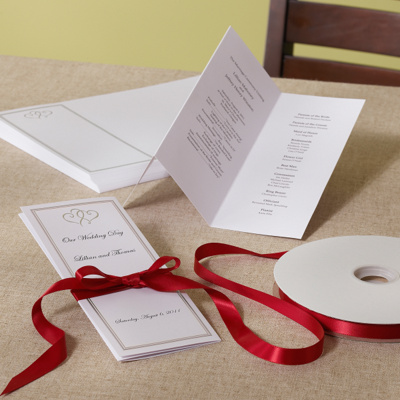 Platinum Hearts Wedding Program DIY Kit You May Also Like