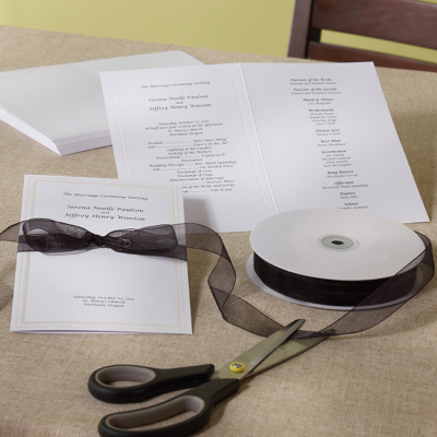Wedding Software on Hartford Wedding Program Paper Kit   Diy Wedding Programs