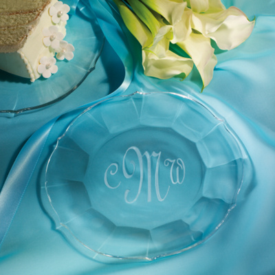 Crystal Dessert Plate Free Engraving