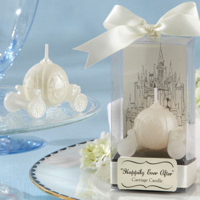 Happily Ever After Carriage Candle/Set of 4