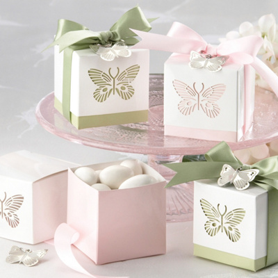 Butterfly Laser-Cut Favor Boxes/Set of 24