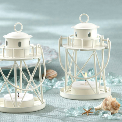 "By the Sea" Lighthouse Tea Light Holder Favor