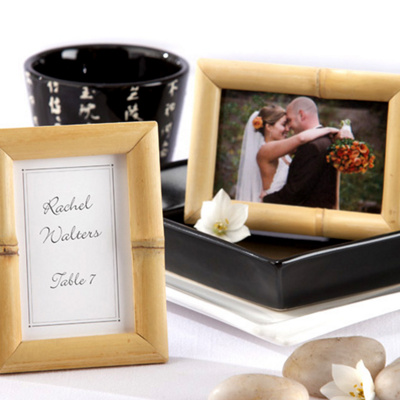 "Breezy Bamboo" Eco-Friendly Place Card Holder Favor Frame
