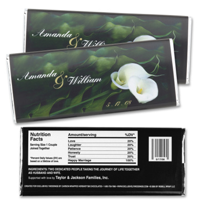 Hershey's® Calla Lily Personalized Large Chocolate Bar Favor