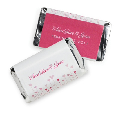 Hershey's® Mini Personalized Chocolate Bar Favor  - Heart Garden