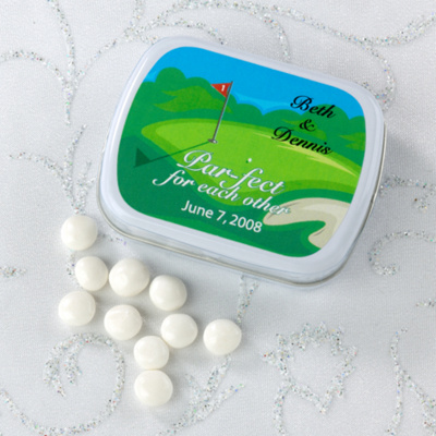 Wedding Mint Tins Personalized Favor - Golf Design