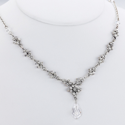 Vintage Crystal Pendant Necklace
