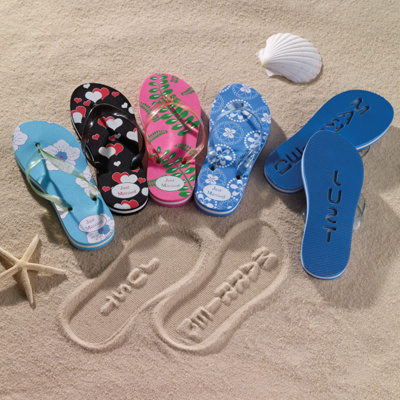 "Just Married" Colorful Flip-Flops