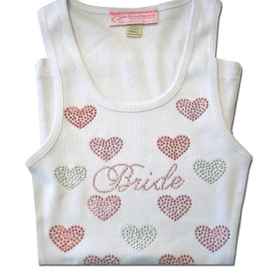 "Bride" Tank with Hearts