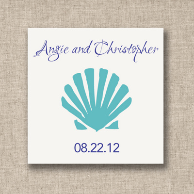 Wedding Favor Tags on Shell Design Favor Tags   Beach Wedding Favor Tags