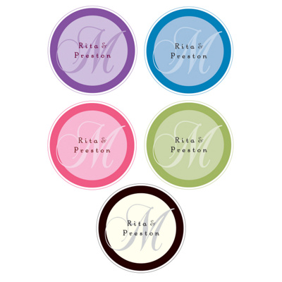 Personalized Colorful Coasters Rita - Round