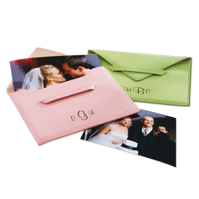 Envelope Shaped Photo Case in Napa Leather