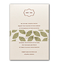 Lavish Leaves Wedding Invitation