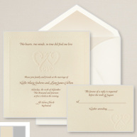 Two Hearts, One Love Wedding Invitation