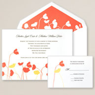 California Poppy Wedding Invitation