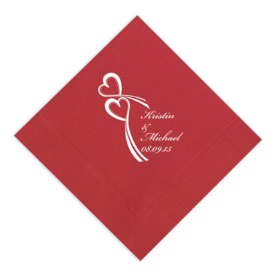 Twin Hearts Design Napkin