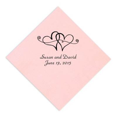 Reception Accessories Wedding Decorations Twin Hearts Napkin