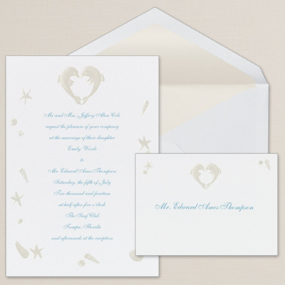 Dolphin Duo Wedding Invitation