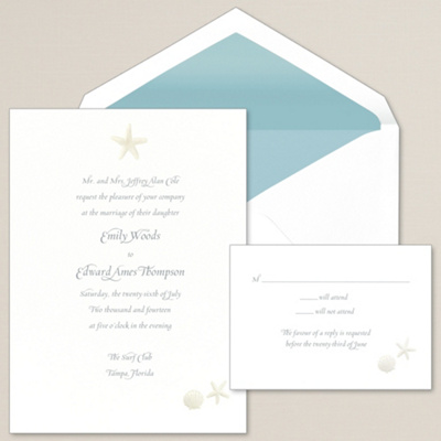 Seaside Style Wedding Invitation