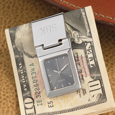 Graphite Face Watch/Money Clip