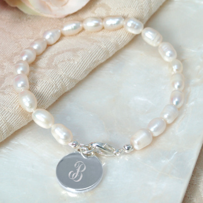 Pearl Bracelet with Charm