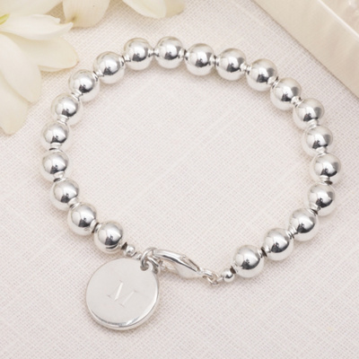 Silver-plated Bead Bracelet