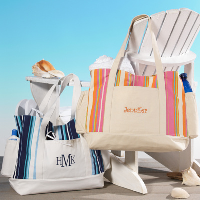 Striped Beach Tote