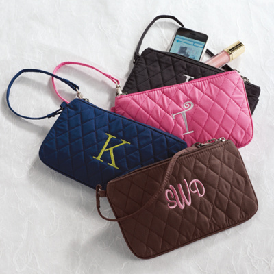 Quilted Microfiber Wristlet