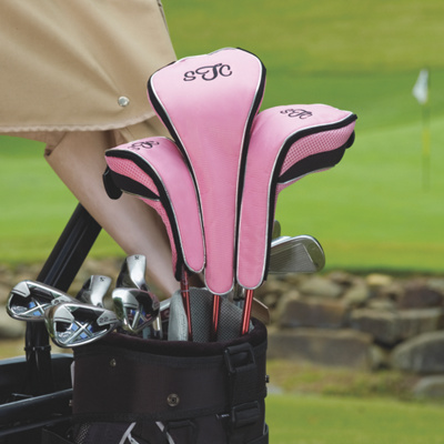 Pink Golf Club Head Covers, Set of 3