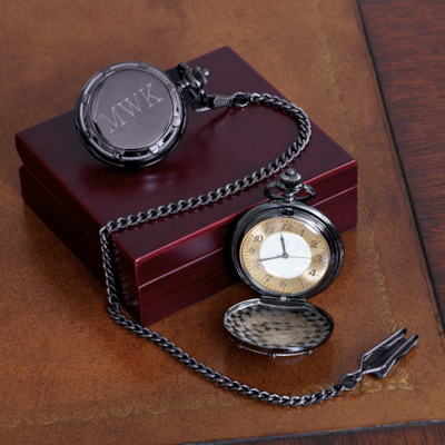 Gunmetal Pocket Watch