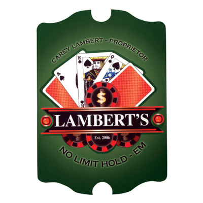 Personalized Poker Tavern Sign
