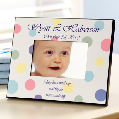 Personalized Polka Dot Frame